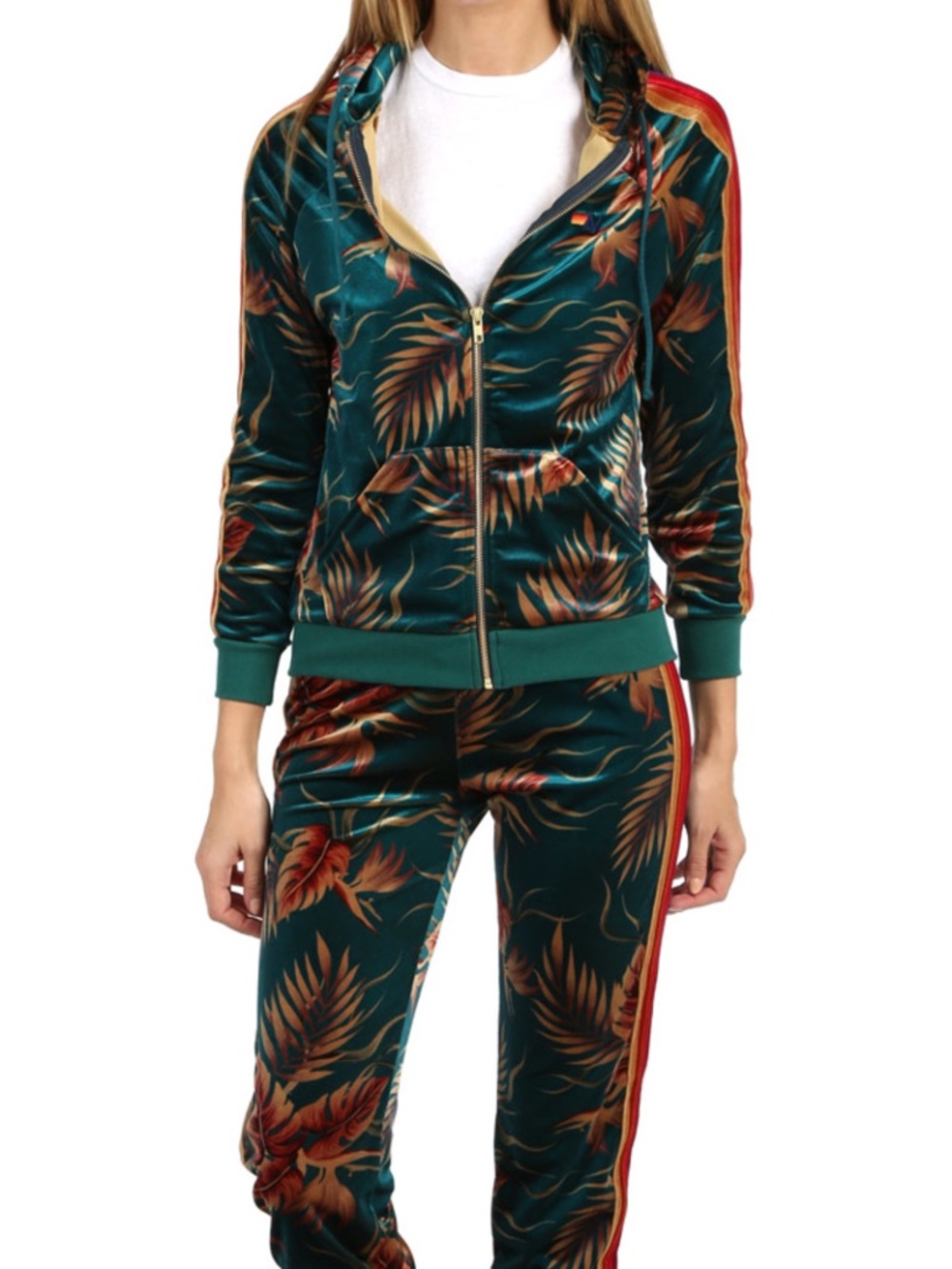 Aviator Nation Velvet Zip Hoodie In Kauai Print Size 14 Kids